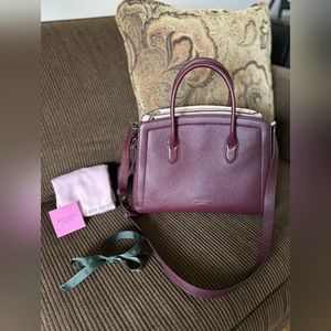 Kate Spade Knott Large Satchel Grenache  Pebbled Leather PXR00399 NWT